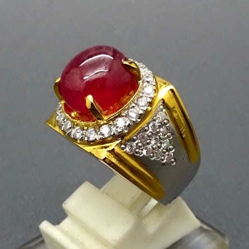  Cincin  Mustika Merah  Delima  Eksklusif Pusaka Dunia