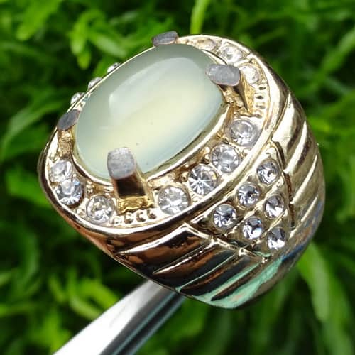 Batu Cincin Akik Natural Anggur Putih Snow White B387 Lazada Indonesia