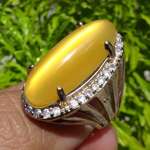 cincin mustika mata kucing kuning emas bersertifikat cincin mustika mata kucing kuning emas bersertifikat