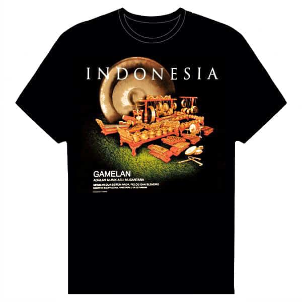  Kaos Bergambar Gamelan Pusaka Dunia