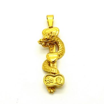 Ular Naga Emas Liontin Bandul Kalung Pusaka Dunia ular naga emas liontin bandul kalung pusaka dunia