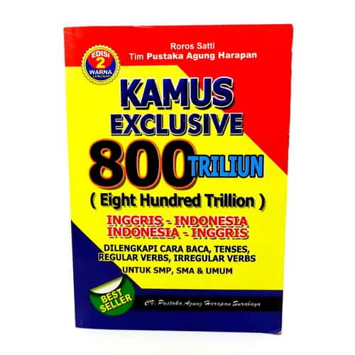  Buku Kamus  Exclusive 800 Triliun Bahasa Inggris Indonesia