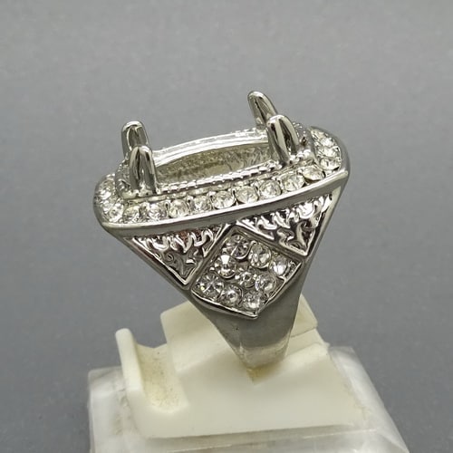  Cincin Rhodium  Tabur Motif Wajik Pusaka Dunia