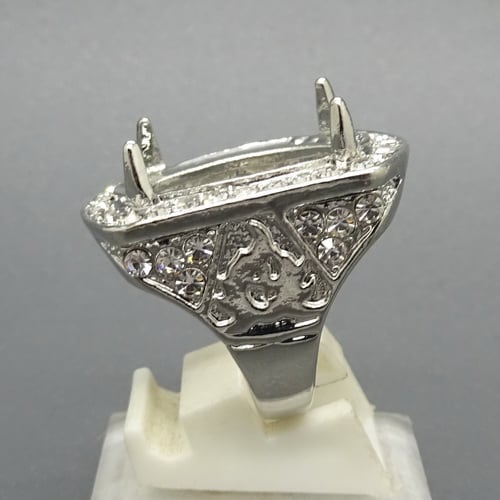  Cincin Rhodium  Tabur Untuk Batu Mustika Pusaka Dunia