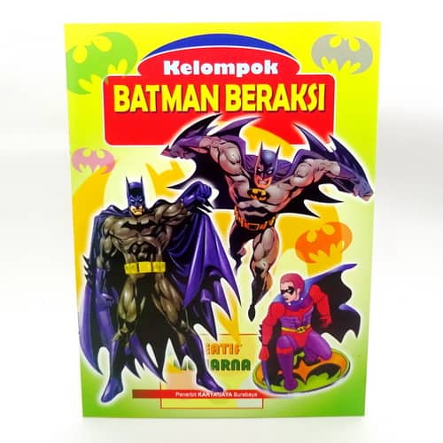  Buku Mewarna  Gambar Batman Beraksi Pusaka Dunia