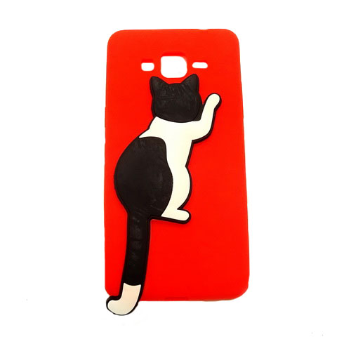 Red Silicone Case Cat Samsung J2 Prime - Pusaka Dunia