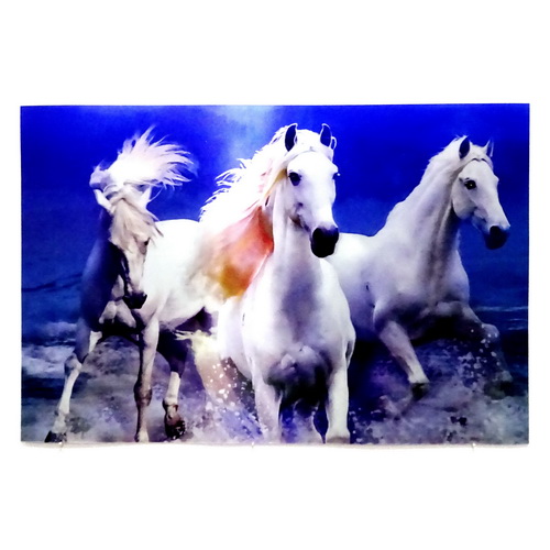 Poster 3D Kuda Putih Pusaka Dunia