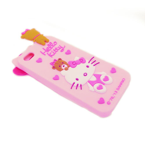 Silicone Case iPhone 6 Hello Kitty Tali Pink - Pusaka Dunia