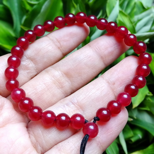  Gelang  Giok Merah  Asli Bersertifkat